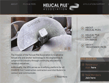 Tablet Screenshot of helicalpileassociation.com